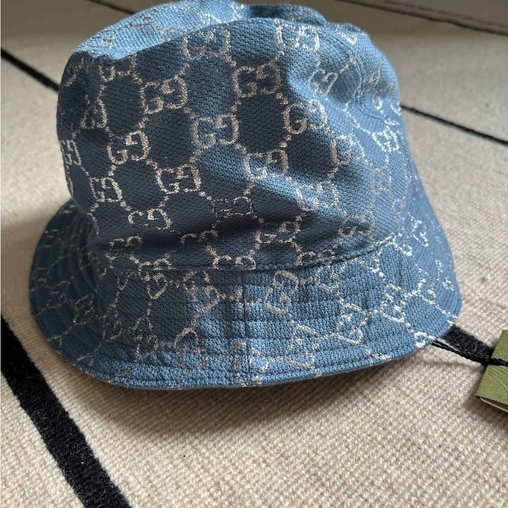 Gucci Blue Monogram Hat